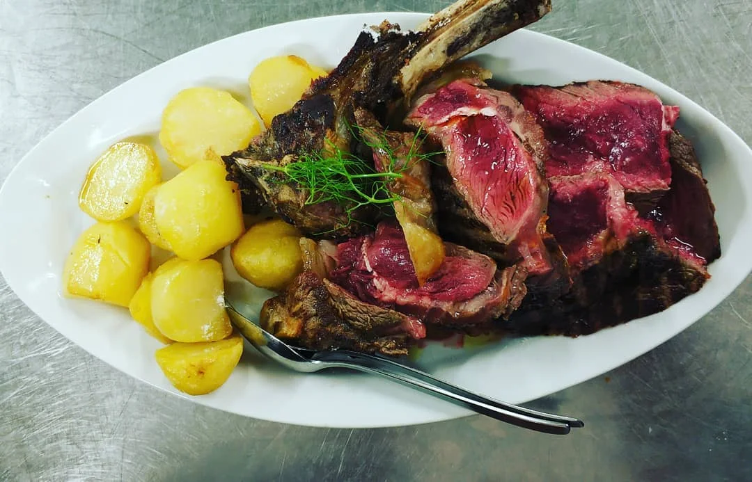 Tagliata di manzo con patate al forno